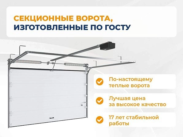 Cекционные ворота 3600х2050 мм белые DoorHan RSD02, serov.doorhan.ru